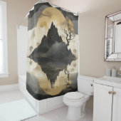 Das misty Mountain Black & Gold Duschvorhang (Beispiel)