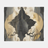 Das misty Mountain Black & Gold Fleecedecke (Vorderseite (Horizontal))