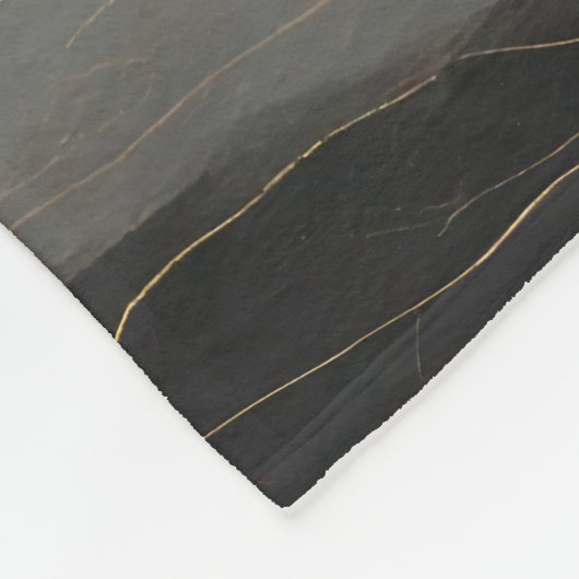 Das misty Mountain Black & Gold Fleecedecke (Ecke)