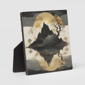Das misty Mountain Black & Gold Fotoplatte (Vorderseite)