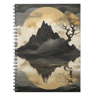 Das misty Mountain Black & Gold Notizblock