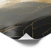 Das misty Mountain Black & Gold Poster (Ecke)