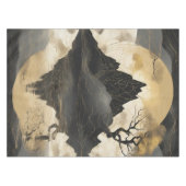 Das misty Mountain Black & Gold Tischdecke (Vorderseite (Horizontal))
