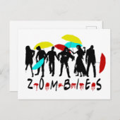 Das mit dem Zombies-Parodie-Funny-Halloween Postkarte (Vorne/Hinten)