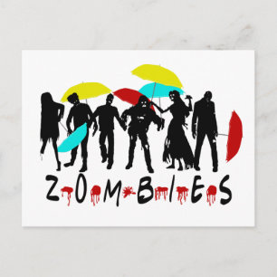 Das mit dem Zombies-Parodie-Funny-Halloween Postkarte