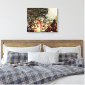 Das Mittagessen, 1737 Leinwanddruck (Insitu (Schlafzimmer))