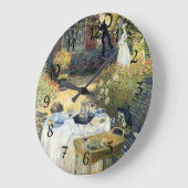 Das Mittagessen Claude Monet Große Wanduhr (Winkel)
