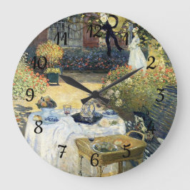 Das Mittagessen Claude Monet Große Wanduhr
