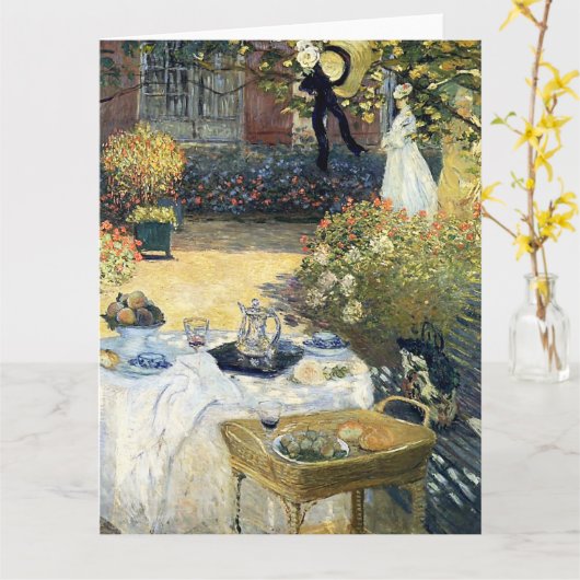 Das Mittagessen Claude Monet Karte (Gelbe Blume)