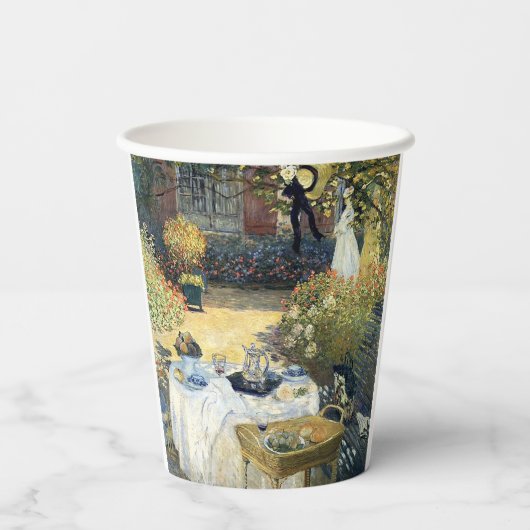 Das Mittagessen Claude Monet Pappbecher (Rückseite)