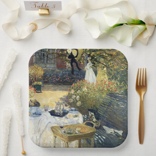 Das Mittagessen Claude Monet Pappteller (Hochzeit)