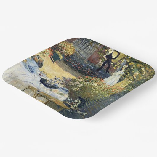 Das Mittagessen Claude Monet Pappteller (Gewinkelt)