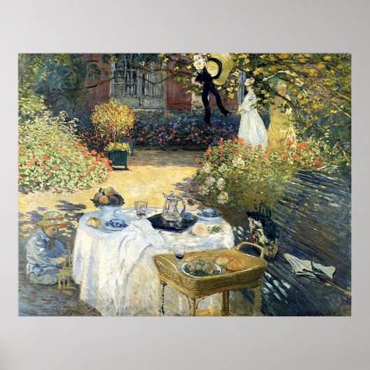 Das Mittagessen Claude Monet Poster (Vorne)
