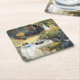 Das Mittagessen Claude Monet Rechteckiger Pappuntersetzer
