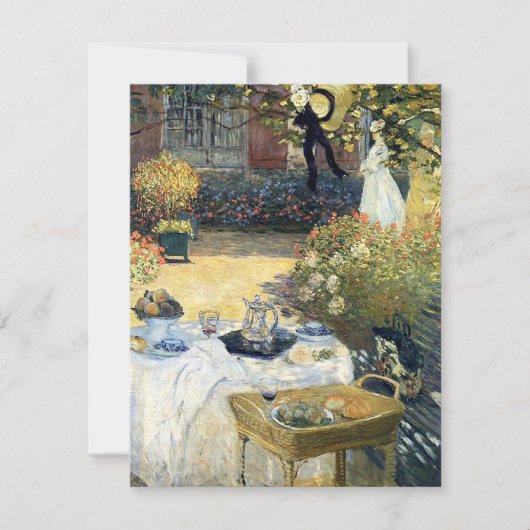 Das Mittagessen Claude Monet RSVP Karte (Vorderseite)