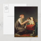 Das Mittagessen der Katze Postkarte (Vorne/Hinten)