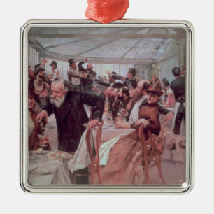 Das Mittagessen des skandinavischen Künstlers Silbernes Ornament