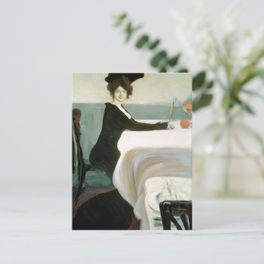 Das Mittagessen Postkarte (Stehend Vorderseite)