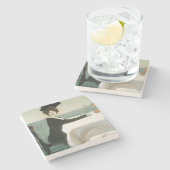 Das Mittagessen Steinuntersetzer (Seitenansicht)