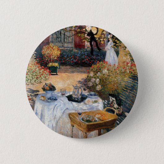 Das Mittagessen von Claude Monet Button (Vorderseite)