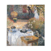 Das Mittagessen von Claude Monet Notizblock (Vorderseite)