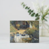 Das Mittagessen von Claude Monet Postcard Postkarte (Stehend Vorderseite)