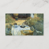 Das Mittagessen von Claude Monet Visitenkarte (Rückseite)
