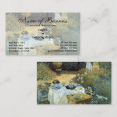 Das Mittagessen von Claude Monet Visitenkarte (Vorne/Hinten)