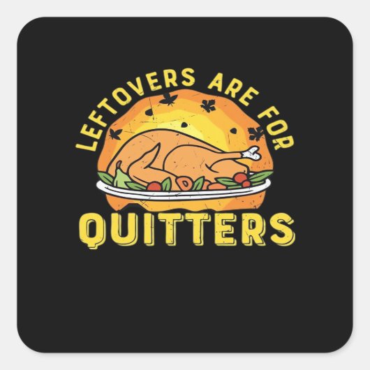 Das Mittagessen wird am Erntedank serviert. Quadratischer Aufkleber (Vorderseite)