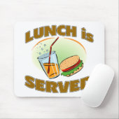 Das Mittagessen wird gedient Mousepad (Mit Mouse)