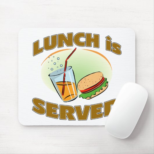 Das Mittagessen wird gedient Mousepad (Mit Mouse)