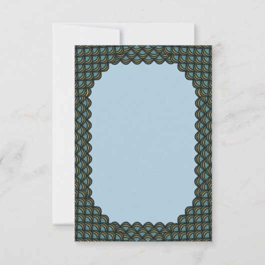 Das Mittelalter der Bühne ist blauer Maßstab Dankeskarte (Rückseite)