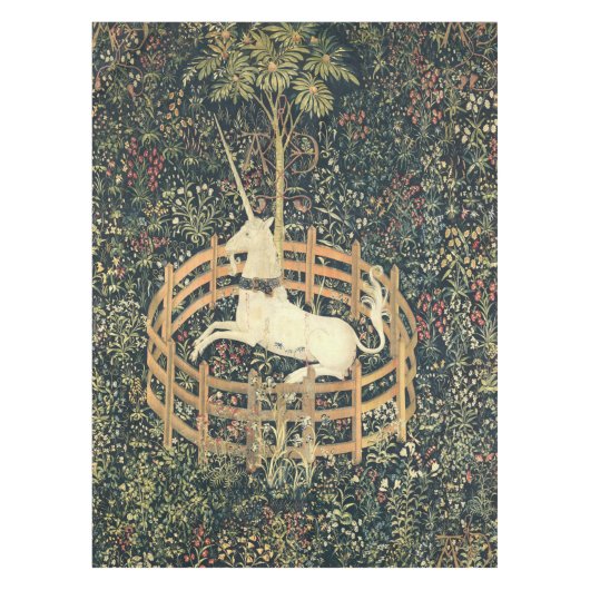 Das Mittelalter des Einhorns in Gefangenschaft Tischdecke (Vorderseite)
