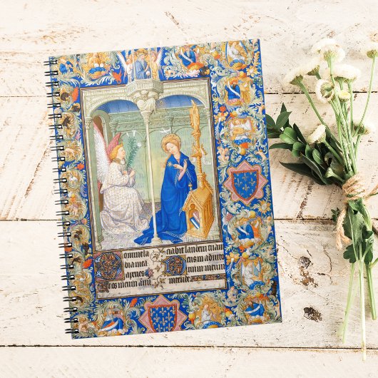 Das mittelalterliche, illuminierte Manuskript der Notizblock