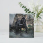 Das mittelalterliche Pferd - Grußkarte Karte (Stehend Vorderseite)