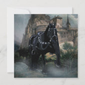 Das mittelalterliche Pferd - Grußkarte Karte (Vorderseite)