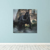 Das mittelalterliche Pferd - überwältigte Leinwand (Insitu (Holzboden))