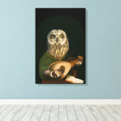 Das mittelalterliche Schaf spielt die Lute - Anthr Leinwanddruck (Insitu (Holzboden))