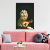 Das mittelalterliche Schaf spielt die Lute - Anthr Leinwanddruck (Insitu (Wohnzimmer))