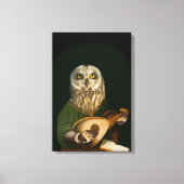 Das mittelalterliche Schaf spielt die Lute - Anthr Leinwanddruck (Vorderseite)