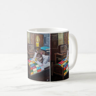 Das Mitternachtsrundfunk-Gemälde von Alfred Fox Kaffeetasse