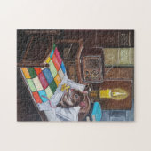 Das Mitternachtsrundfunk-Gemälde von Alfred Fox Puzzle (Horizontal)