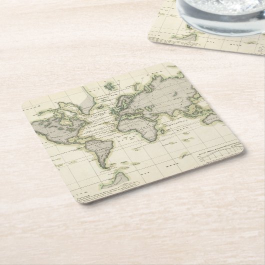 Das mittlere Barometer Rechteckiger Pappuntersetzer (angewinkelt)