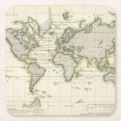 Das mittlere Barometer Rechteckiger Pappuntersetzer (Vorderseite)