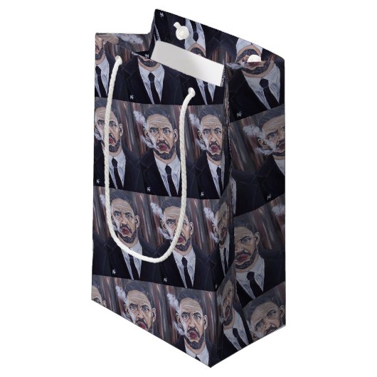 Das Mobster-Gemälde von Alfred Fox Kleine Geschenktüte (Vorderseite Schrägansicht)