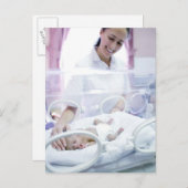 DAS MODELL WURDE FREIGEGEBEN. Krankenschwester und Postkarte (Vorne/Hinten)