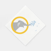 Das moderne Baby Gray Elephant Party Napkins Serviette (Ecke)