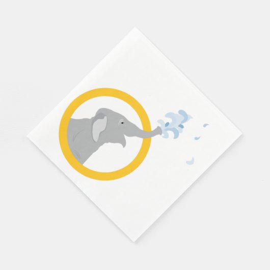 Das moderne Baby Gray Elephant Party Napkins Serviette (Ecke)