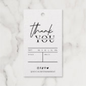 Das moderne Bekleidungspreis-Label Gold Foil Hang  Geschenkanhänger (Rückseite)