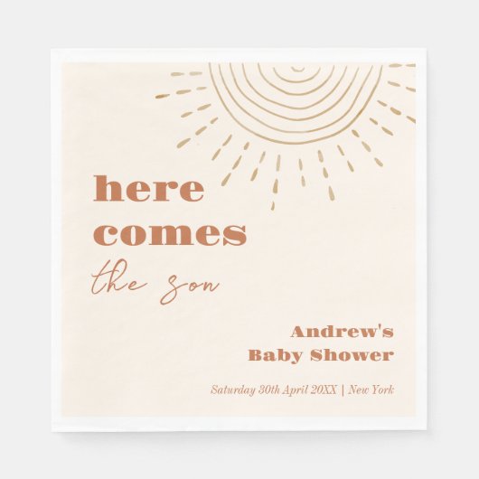 Das moderne Boho kommt hier zur Son Baby Dusche Serviette (Vorderseite)